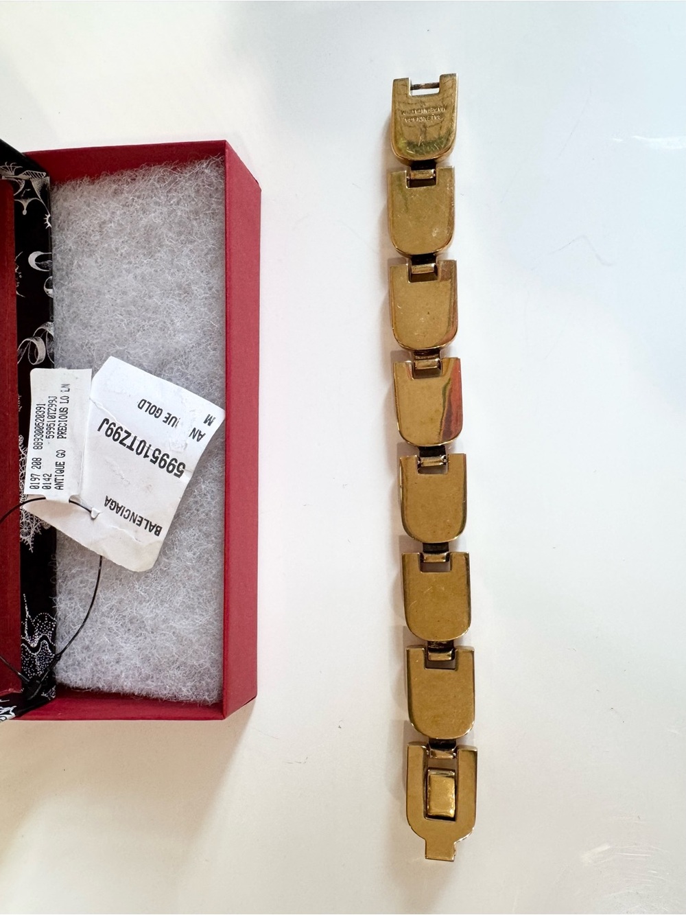 BALENCIAGA Gold Precious Logo Link Bracelet - Picture 8 of 12